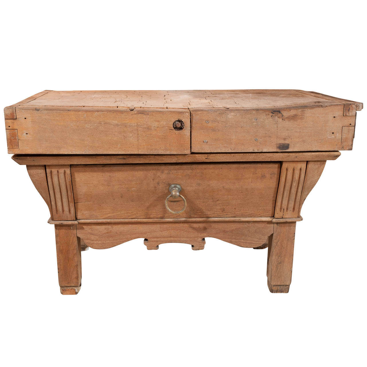 19th Century France Antique Wooden Bakers Counter circa 1860 For Sale
