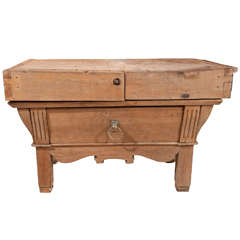 19th Century France Antique Wooden Bakers Counter circa 1860