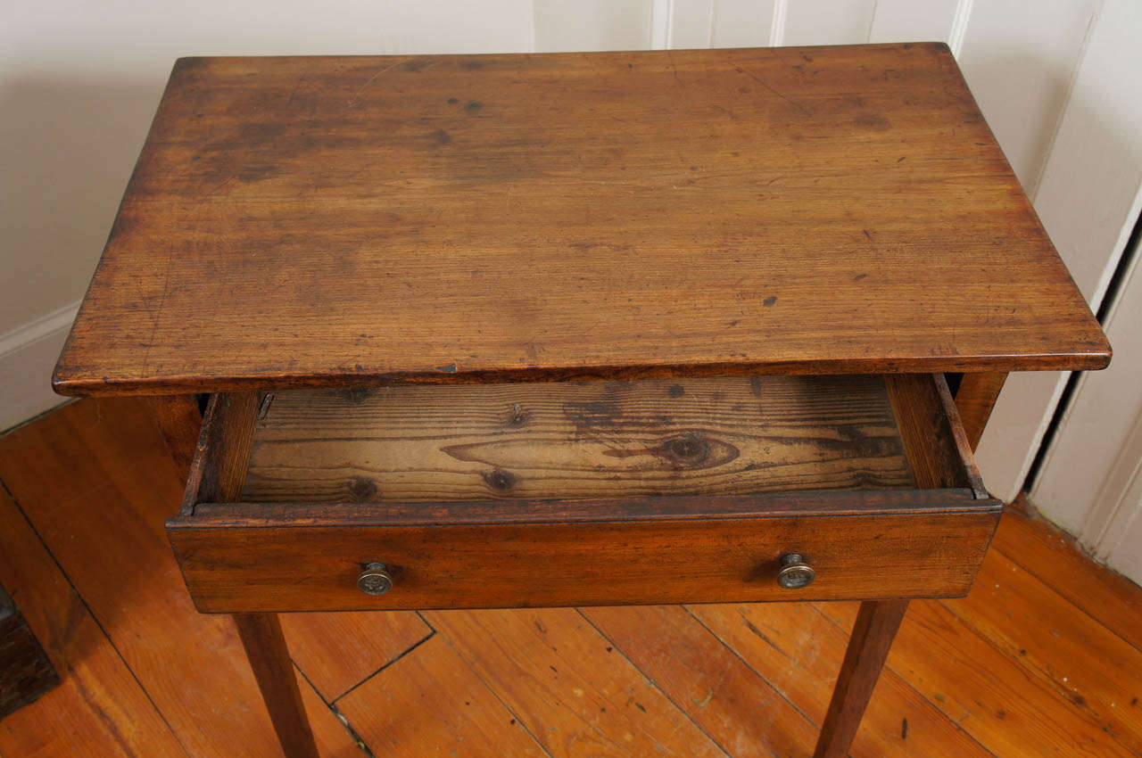 French Fruitwood 1 Drawer End Table 1
