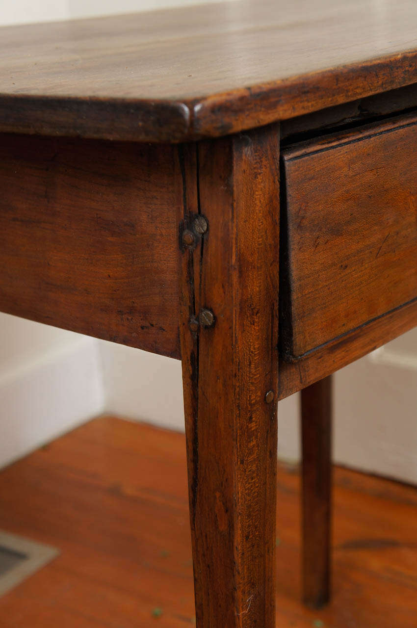 French Fruitwood 1 Drawer End Table 3