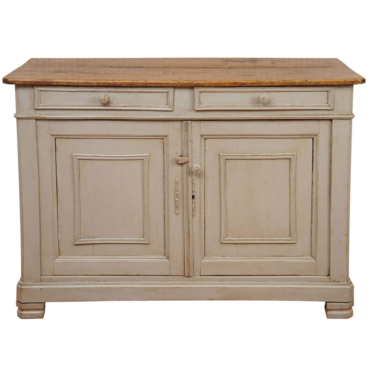 Grey French Server with Pine Top