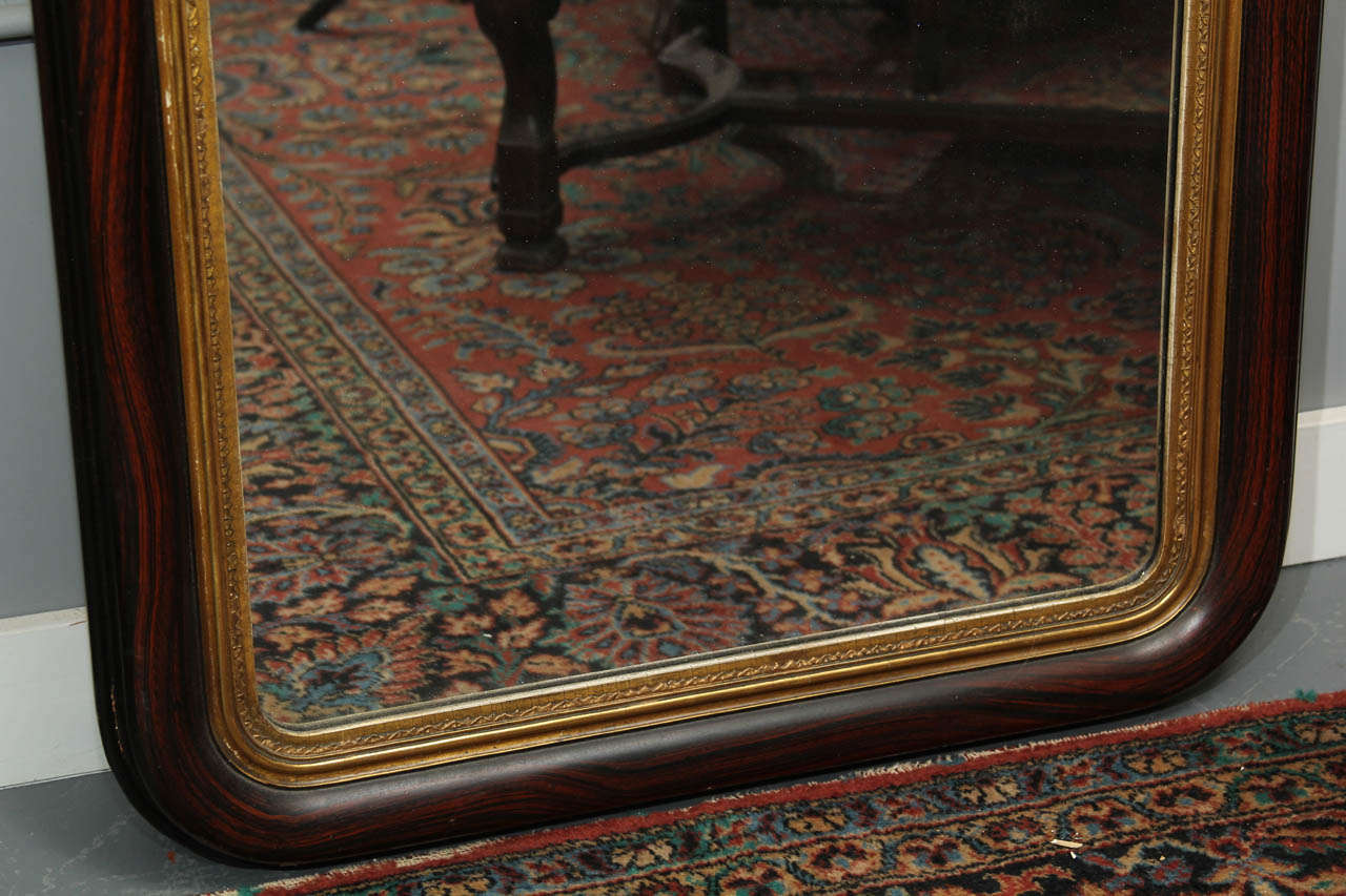 19th Century Large Grain Painted Frame Mirror