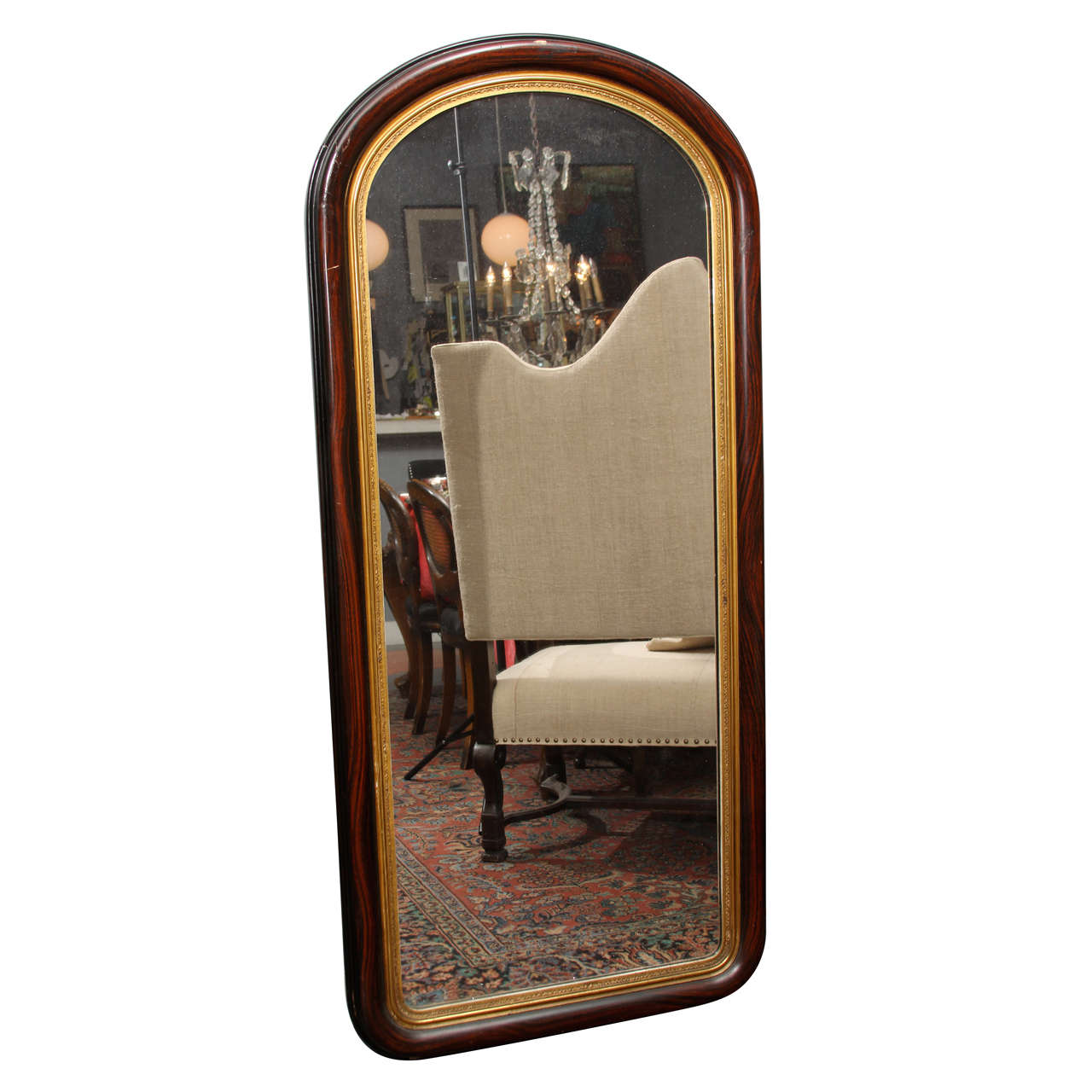 Large Grain Painted Frame Mirror