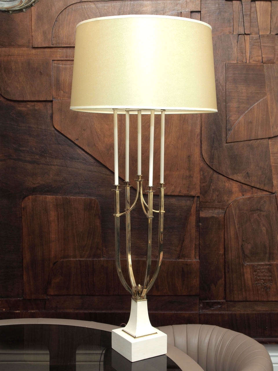 Mid-Century Modern Parzinger-Style Table Lamp, 1950s For Sale