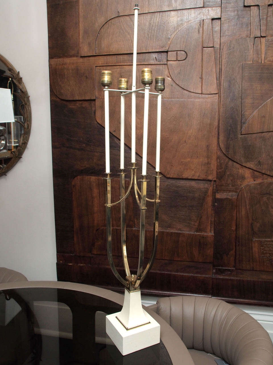 Parzinger-Style Table Lamp, 1950s In Good Condition For Sale In New Orleans, LA