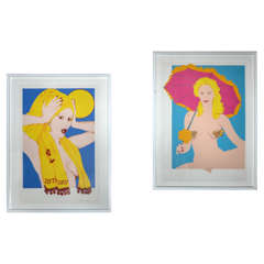 Pair of Serigraphs by Bob Pardo in Custom Frames 2