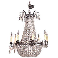 Italian Patinated Bronze Empire Style Chandelier 11