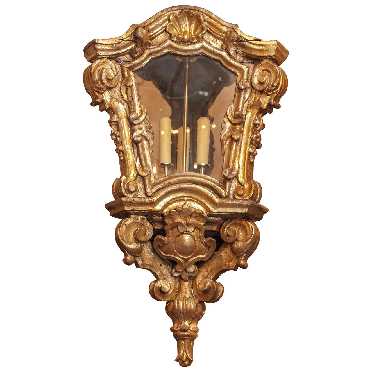 Italian Baroque Giltwood Lantern For Sale