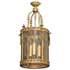 19th Century French Gilt Bronze Lantern 9