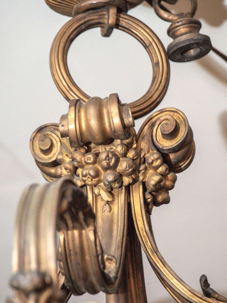 Gilt Bronze and Crystal Beaux Arts Light Fixture at 1stDibs beaux