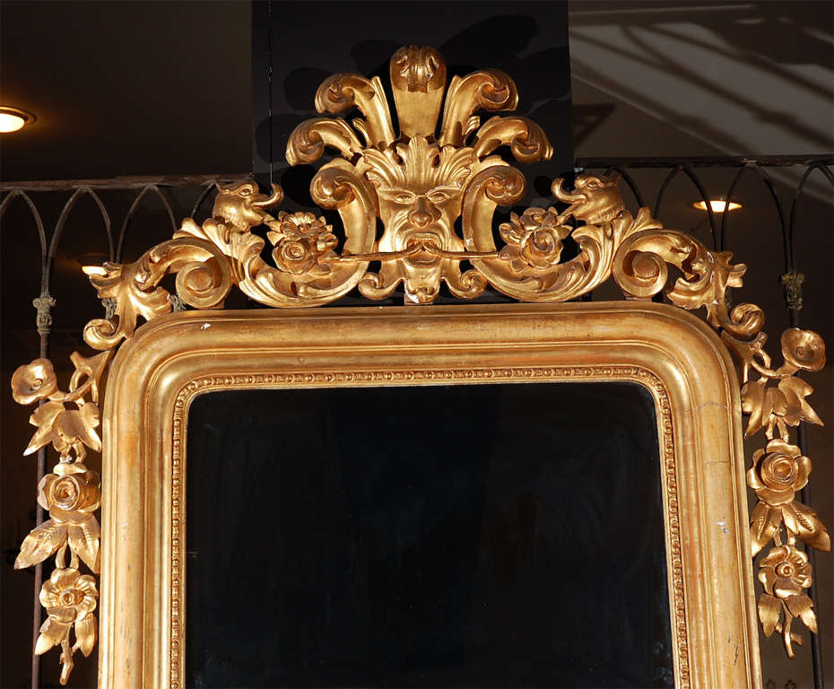 19th c grand mirror Italian.