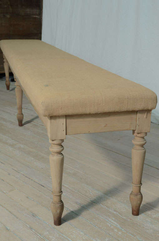 Swedish Extra Long Upholstered Country Bench 3