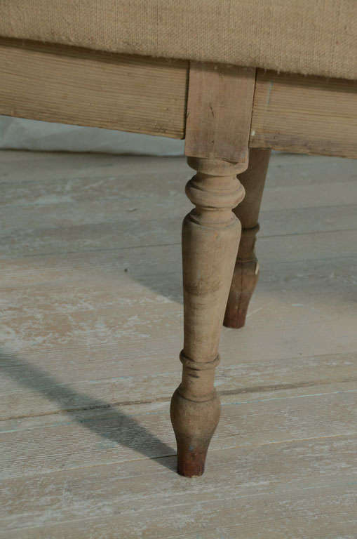 Swedish Extra Long Upholstered Country Bench 4