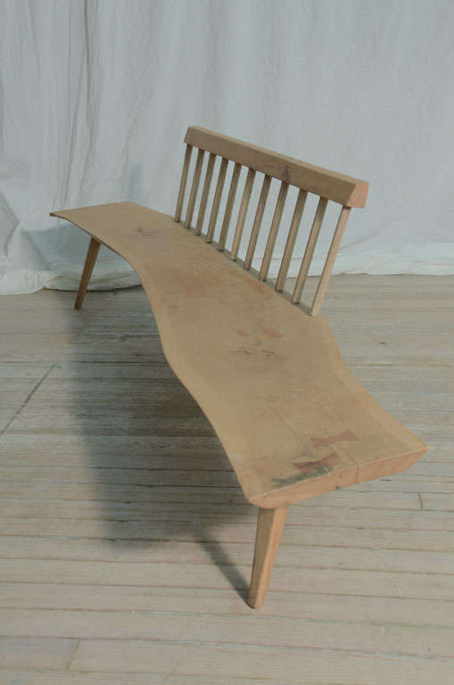 Low Freeform Wooden Bench For Sale 2