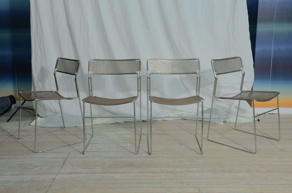 Set of 6 Metal Dining Chairs
