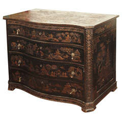 English Regency Serpentine Front Chinoisorie Chest
