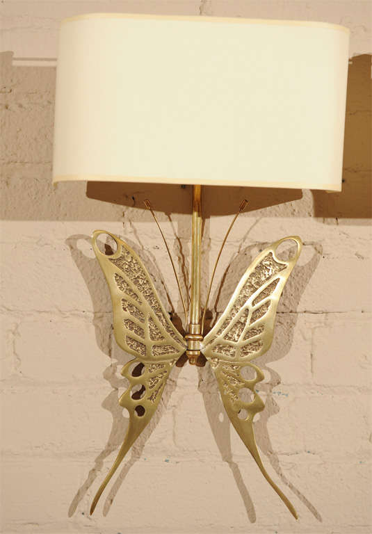 Unique Pair of Butterfly-Motif Sconces In Excellent Condition In San Francisco, CA