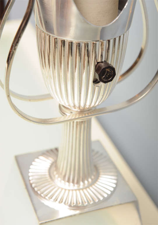 Silver Plate Tommi Parzinger Lamp