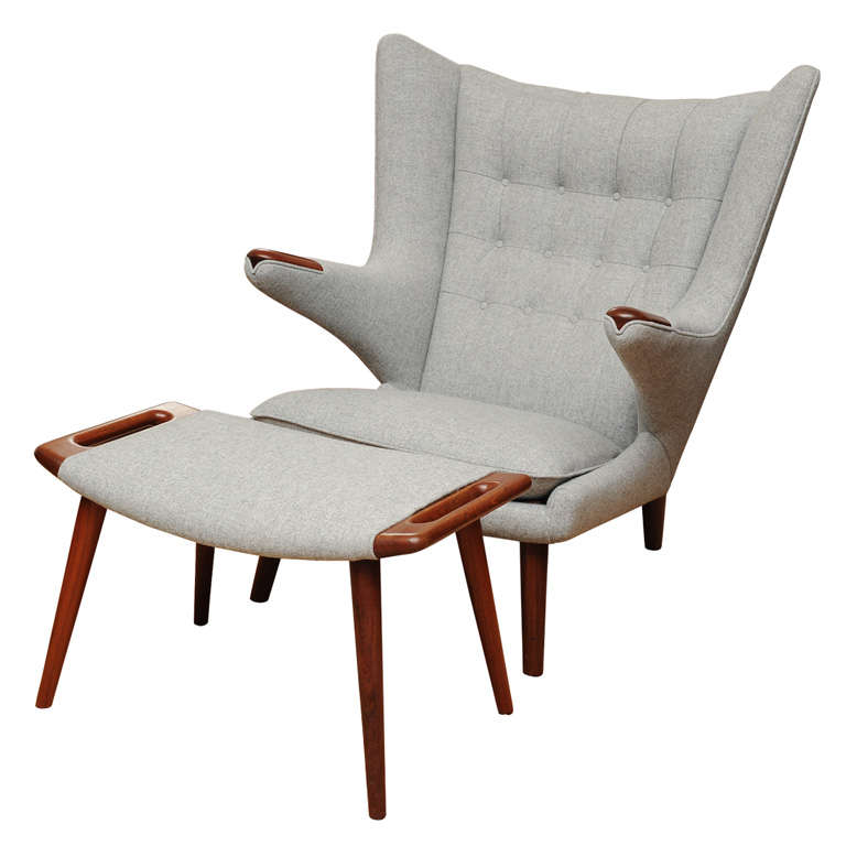 Hans Wegner Papa Bear Chair and Ottoman