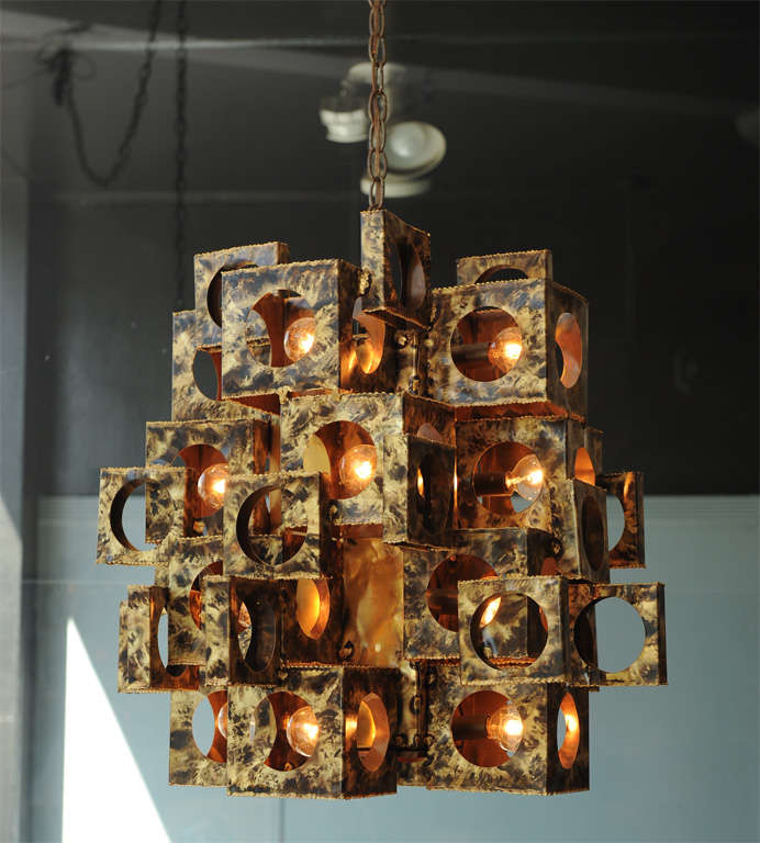 Tom Greene Brutalist Chandelier 1
