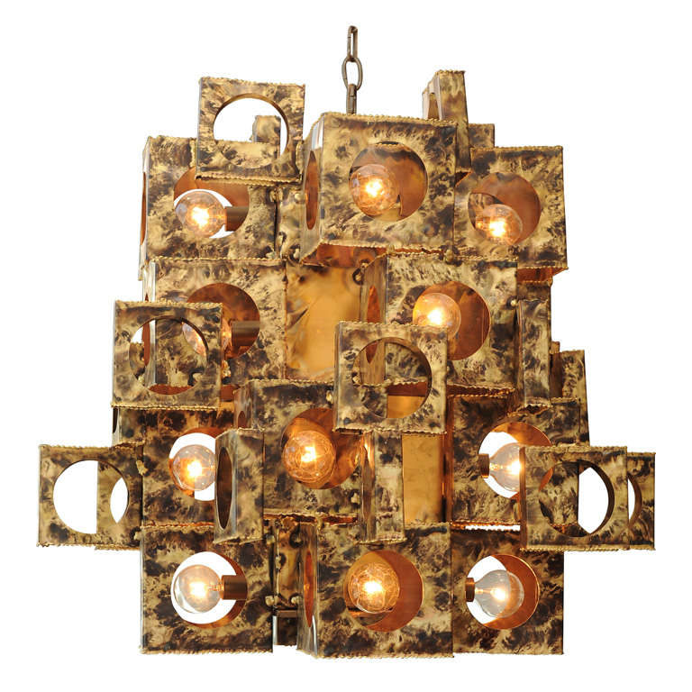 Tom Greene Brutalist Chandelier