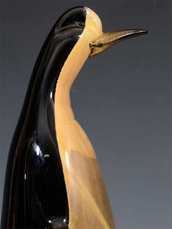 Italian Vintage Glass Penguin by F. Valmarano Venezia Vetranti
