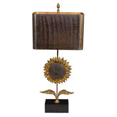 Mid Century Bronze "Sunflower" Lamp by Maison Charles