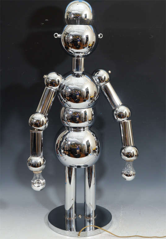 Mid Century Chrome Robot Lamp by Torino Designs 2