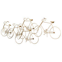 Mid Century Brass Bicycle Sculpture by Curtis Jere