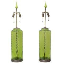 Beako Green Glass Lamps