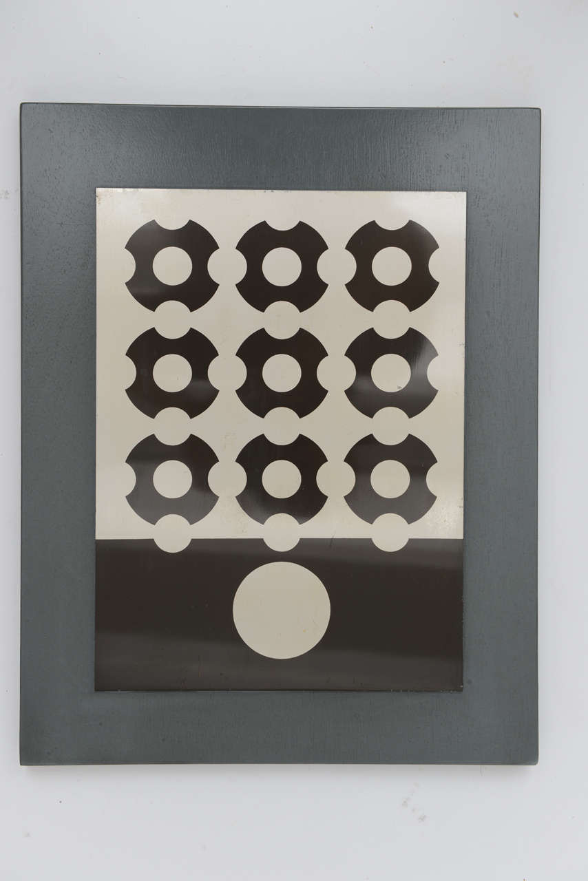 French Victor Vasarely Silkscreen on Aluminum