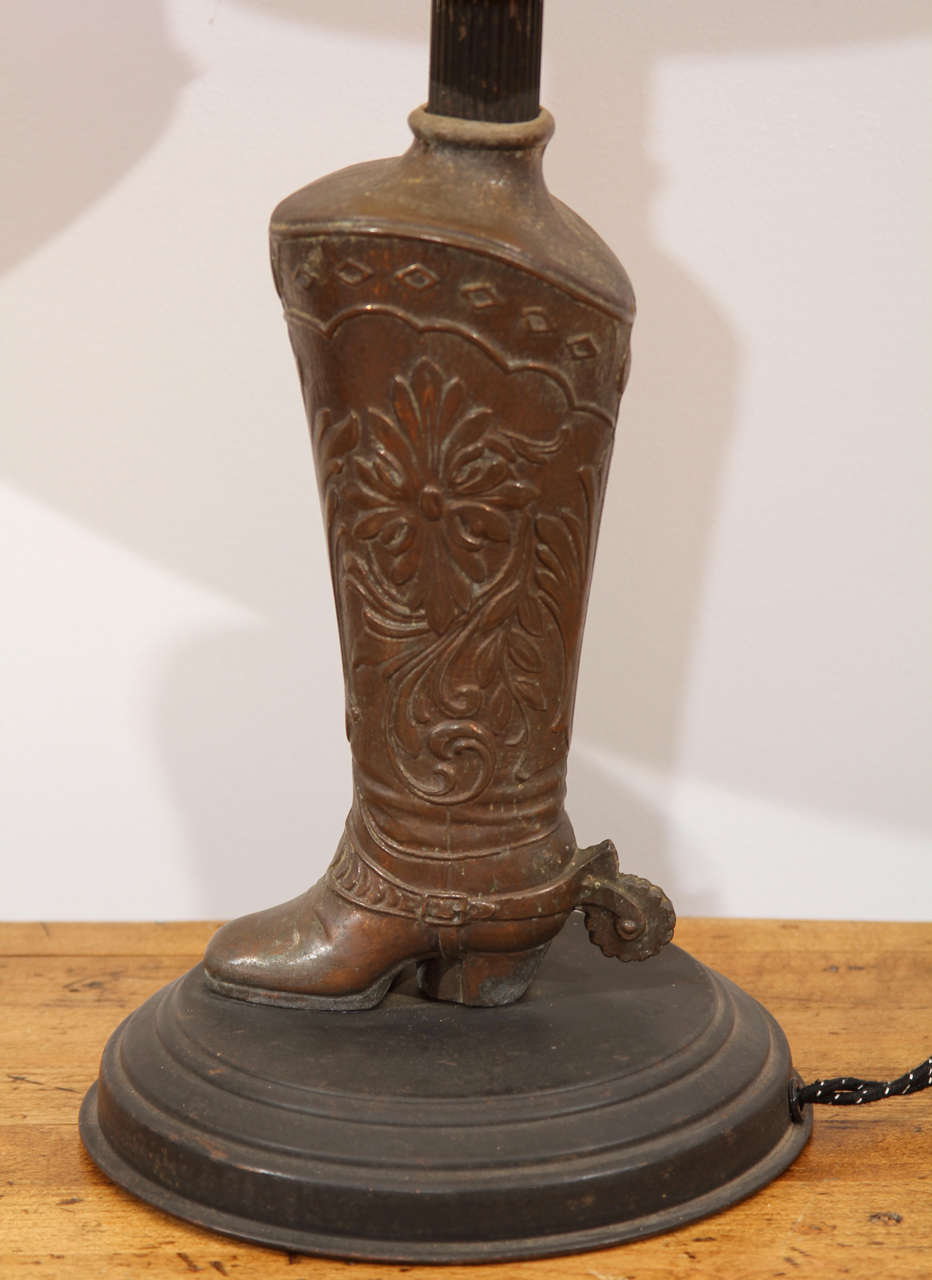 American Stylized Western Boot Lamps