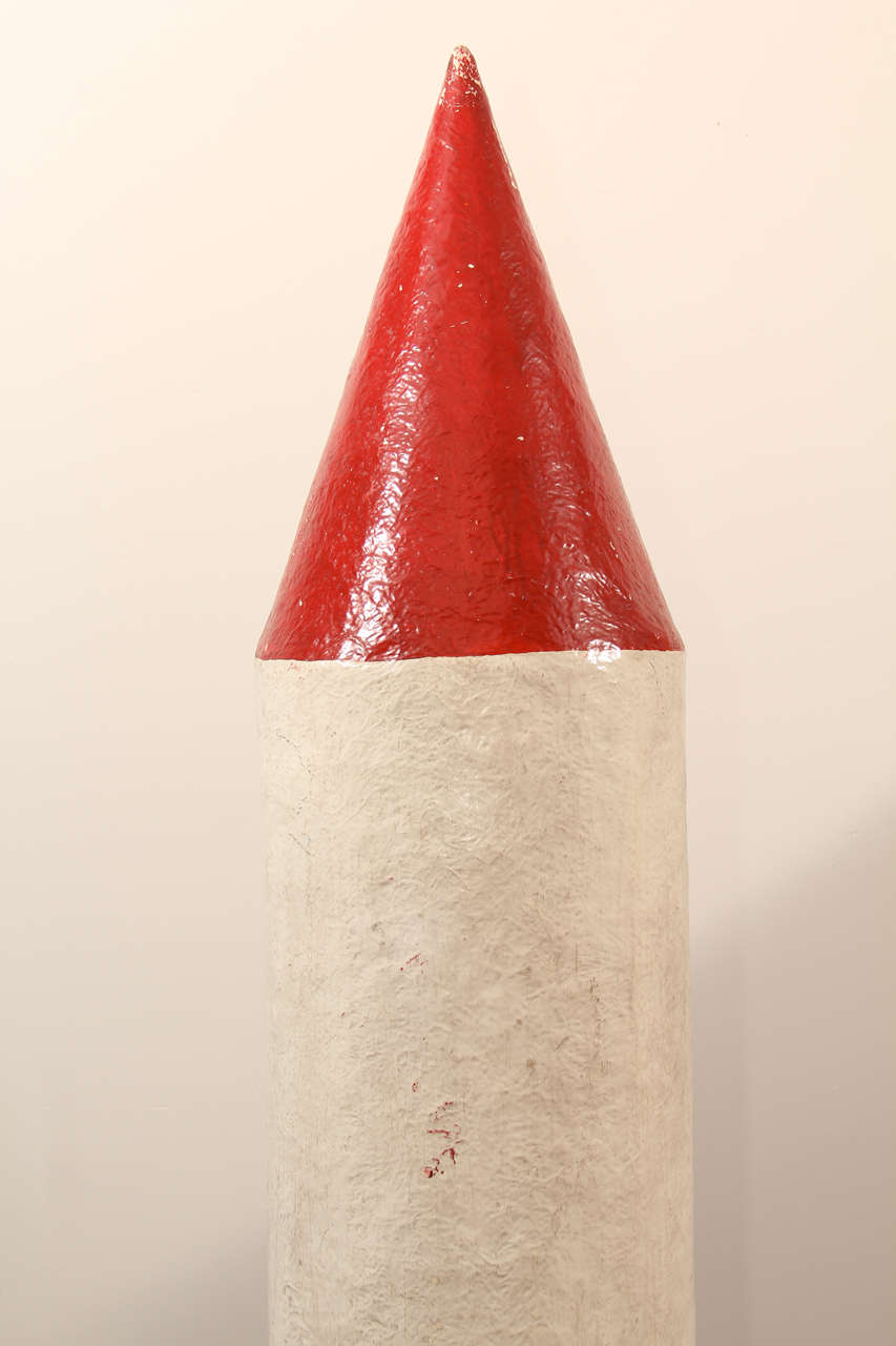 20th Century Red, White & Blue Rocketship Ornament