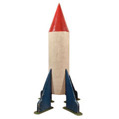 Red, White & Blue Rocketship Ornament