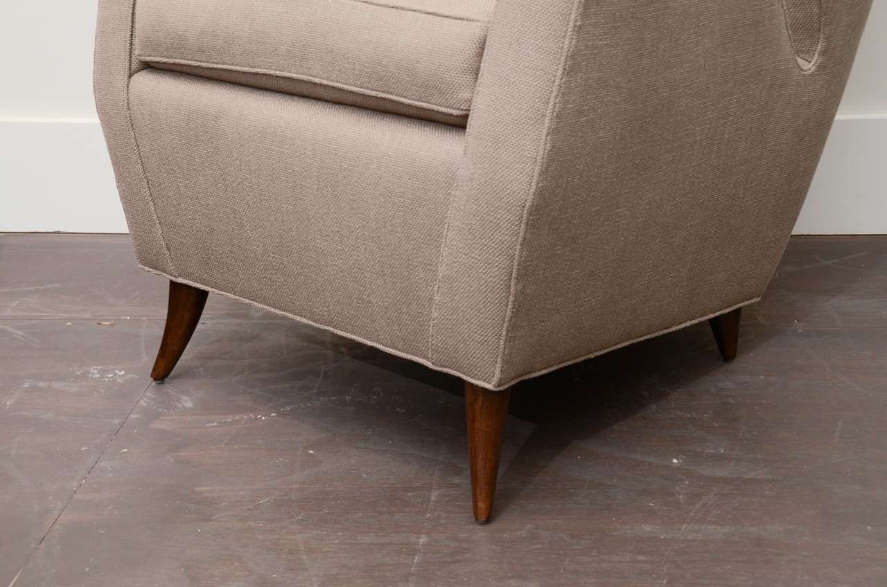 Upholstery Mid Century Italian Lounge Chair