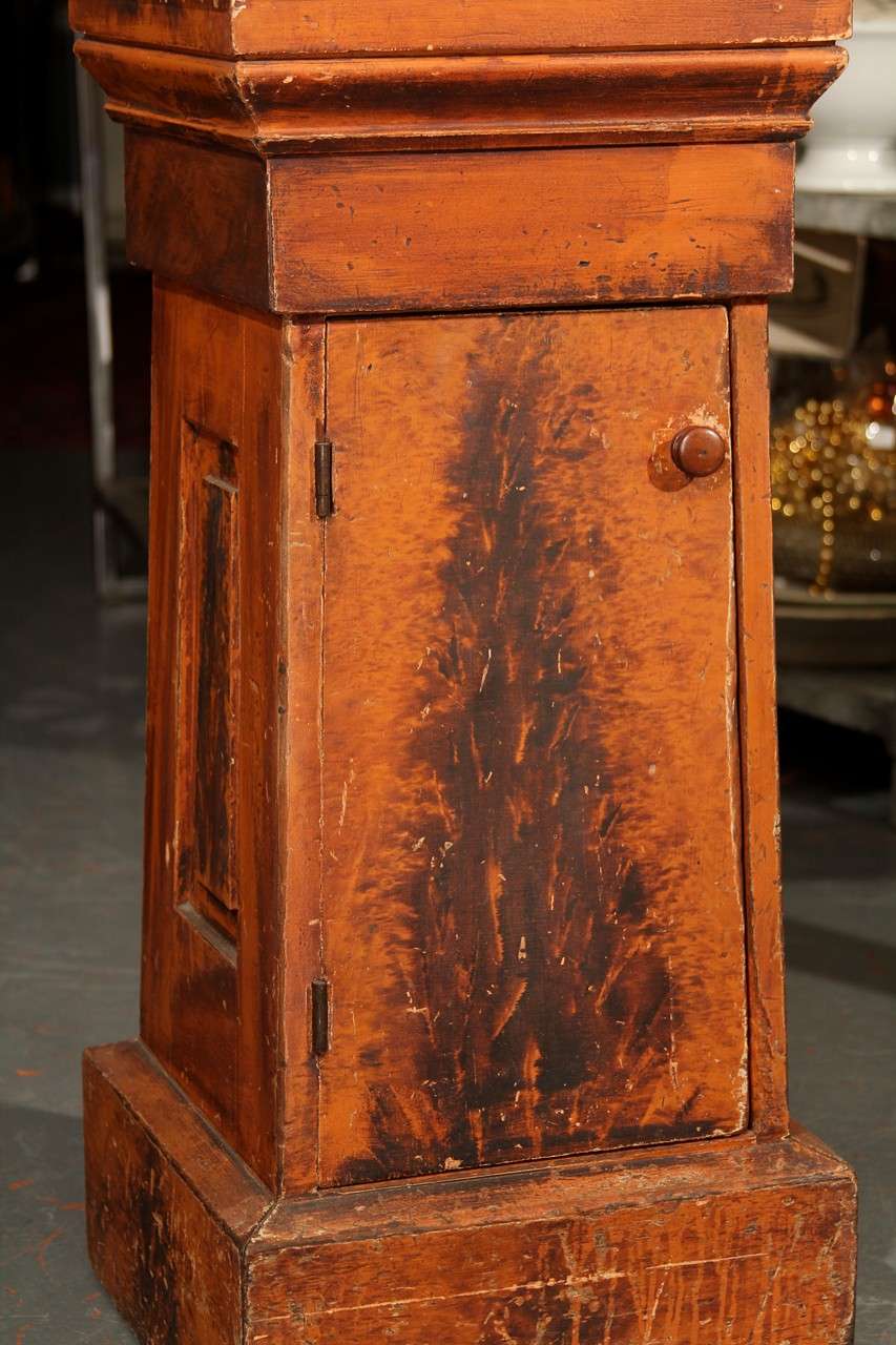 20th Century Grain Painted Side Table / Pedestal  For Sale