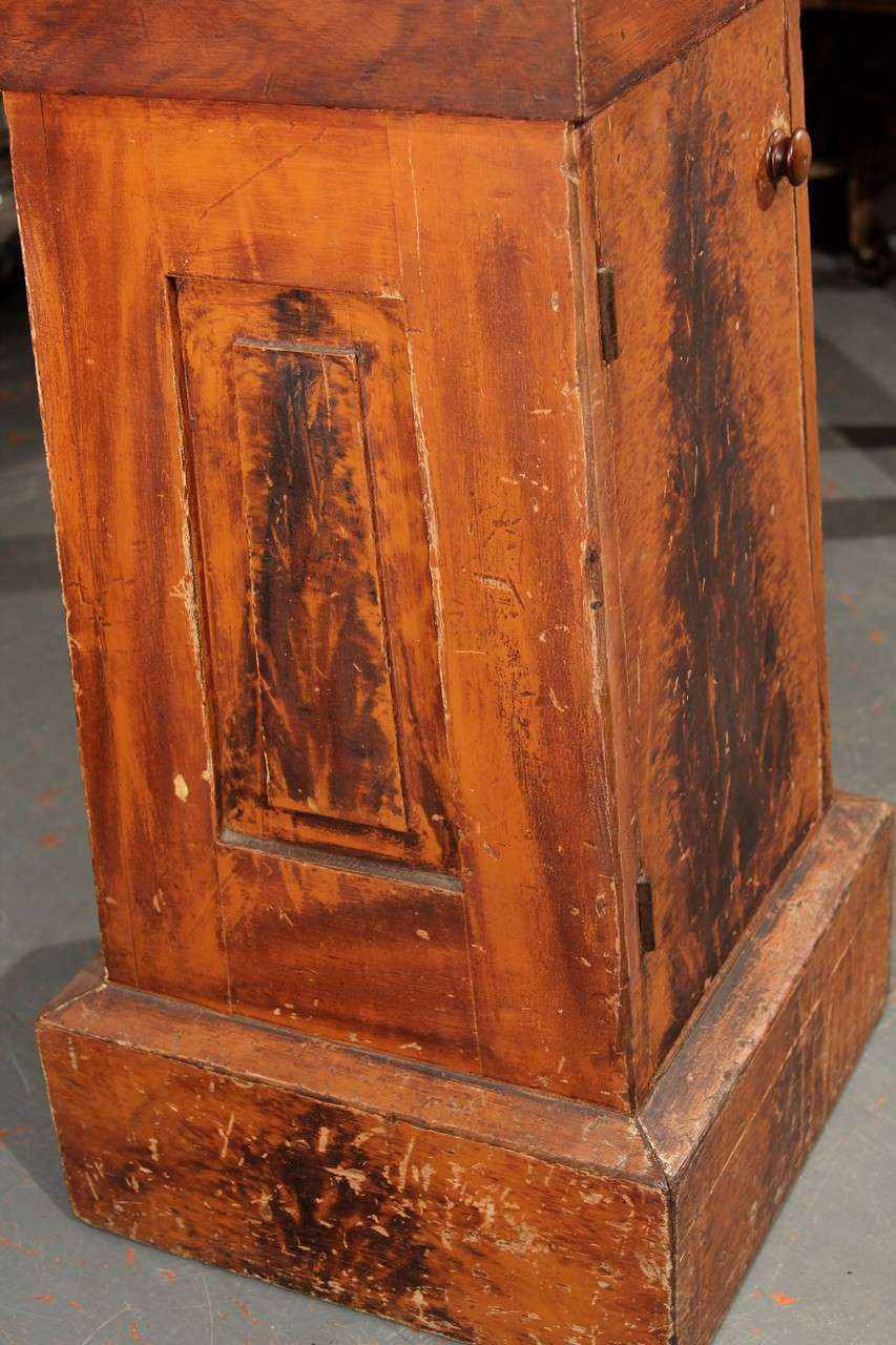 Grain Painted Side Table / Pedestal For Sale 2