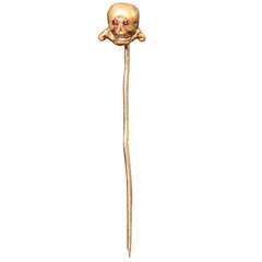 Antique Skull Stick Pin