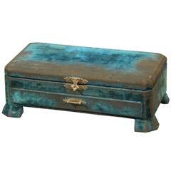 worn velvet box for love letters and jewels