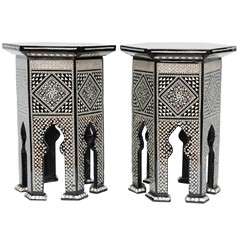 Pair of Moroccan Handmade Side Tables