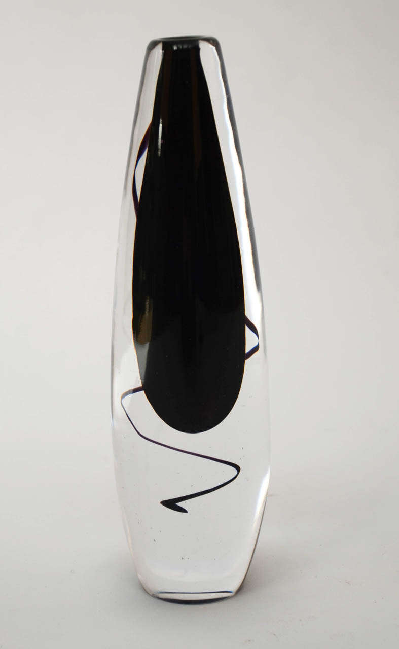 Post War Swedish Kosta Glass Solifleur Vase by Vicke Lindstrand