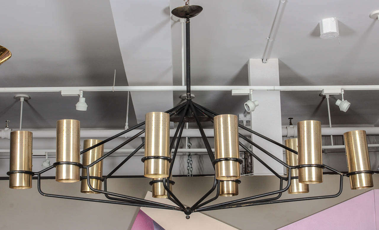 Mid-20th Century Monumental French 10 Light Chandelier