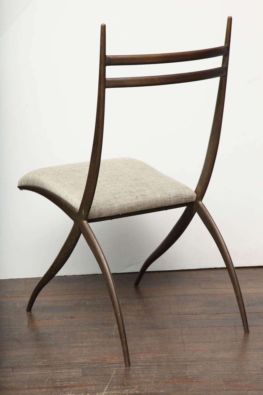Unusual Brass Side Chair at 1stdibs