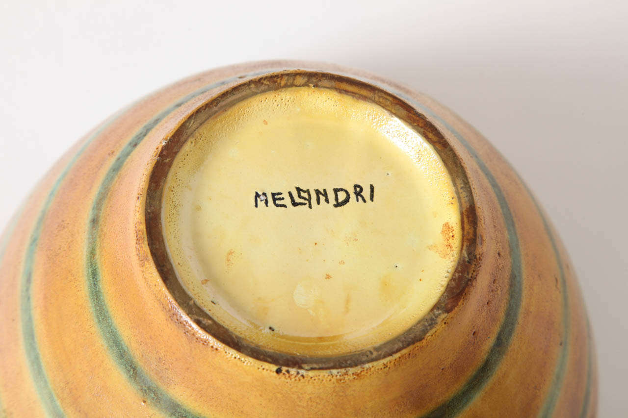 Pietro Melandri Ceramic Mid-Century Modern Bowl, Italy, circa 1950 2