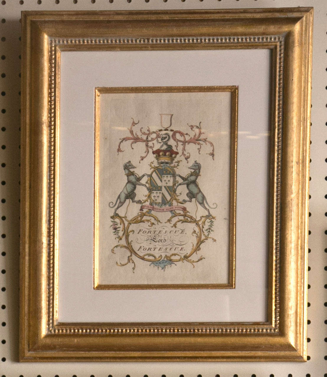 Set of 5 Hand Colored Family Coats of Arms 3