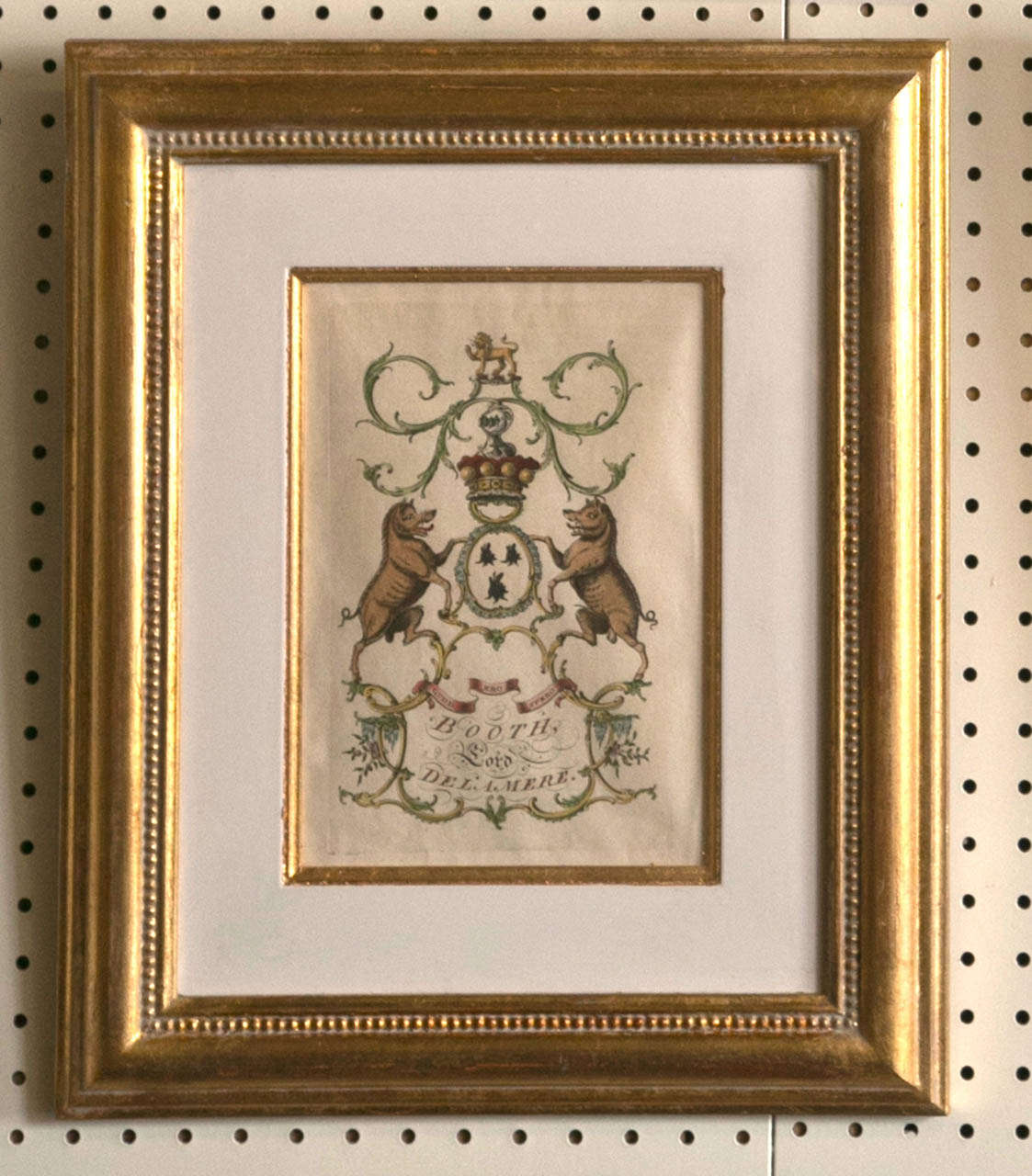 Set of 5 Hand Colored Family Coats of Arms 2