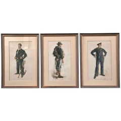 Set of 3 Colored Prints by  Howard Chandler Christy