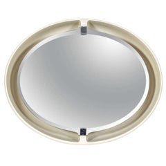 1970s Allibert French Pivoting & Lighted Oval Mirror