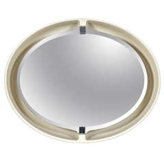 1970s Allibert French Pivoting & Lighted Oval Mirror 2
