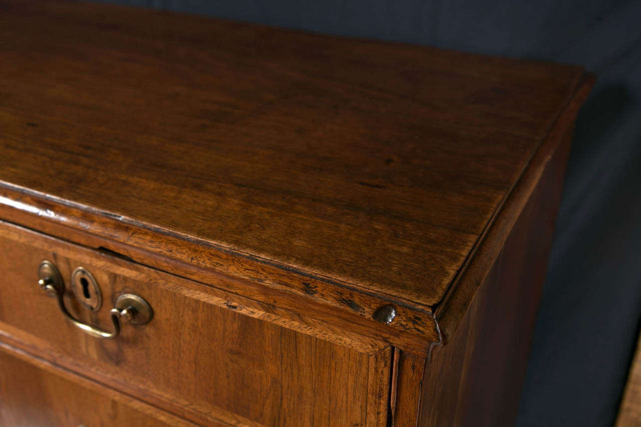 British George III Walnut Chest of Drawers For Sale